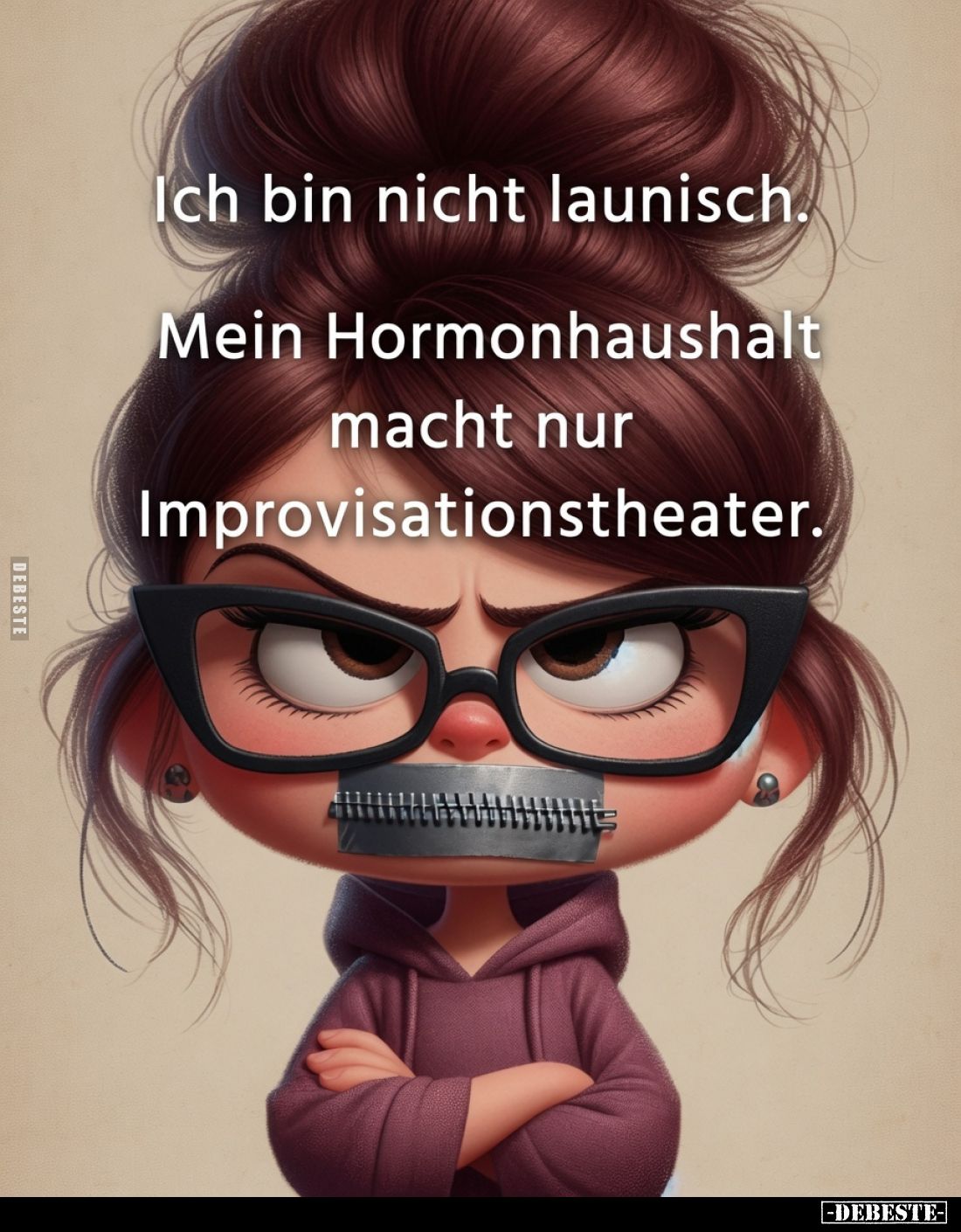 Ich bin nicht launisch.
Mein Hormonhaushalt macht nur Improvisationstheater.