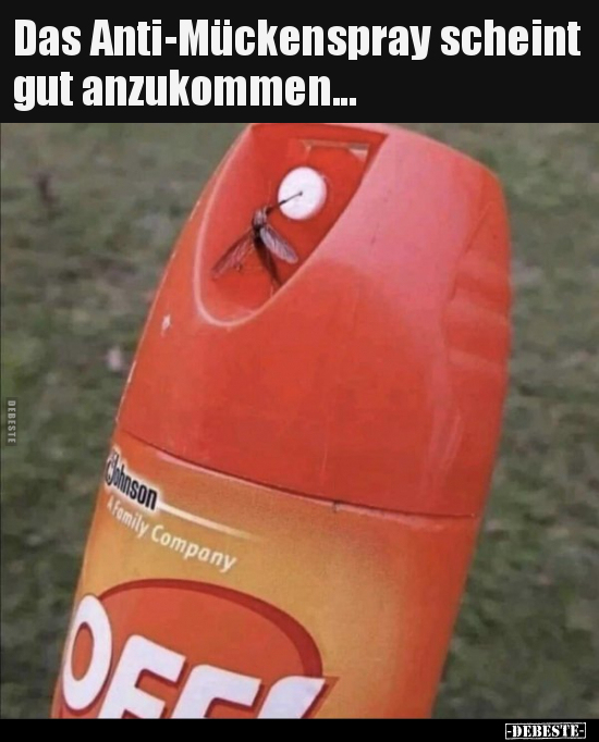 Das Anti-Mückenspray scheint gut anzukommen... - Lustige Bilder | DEBESTE.de