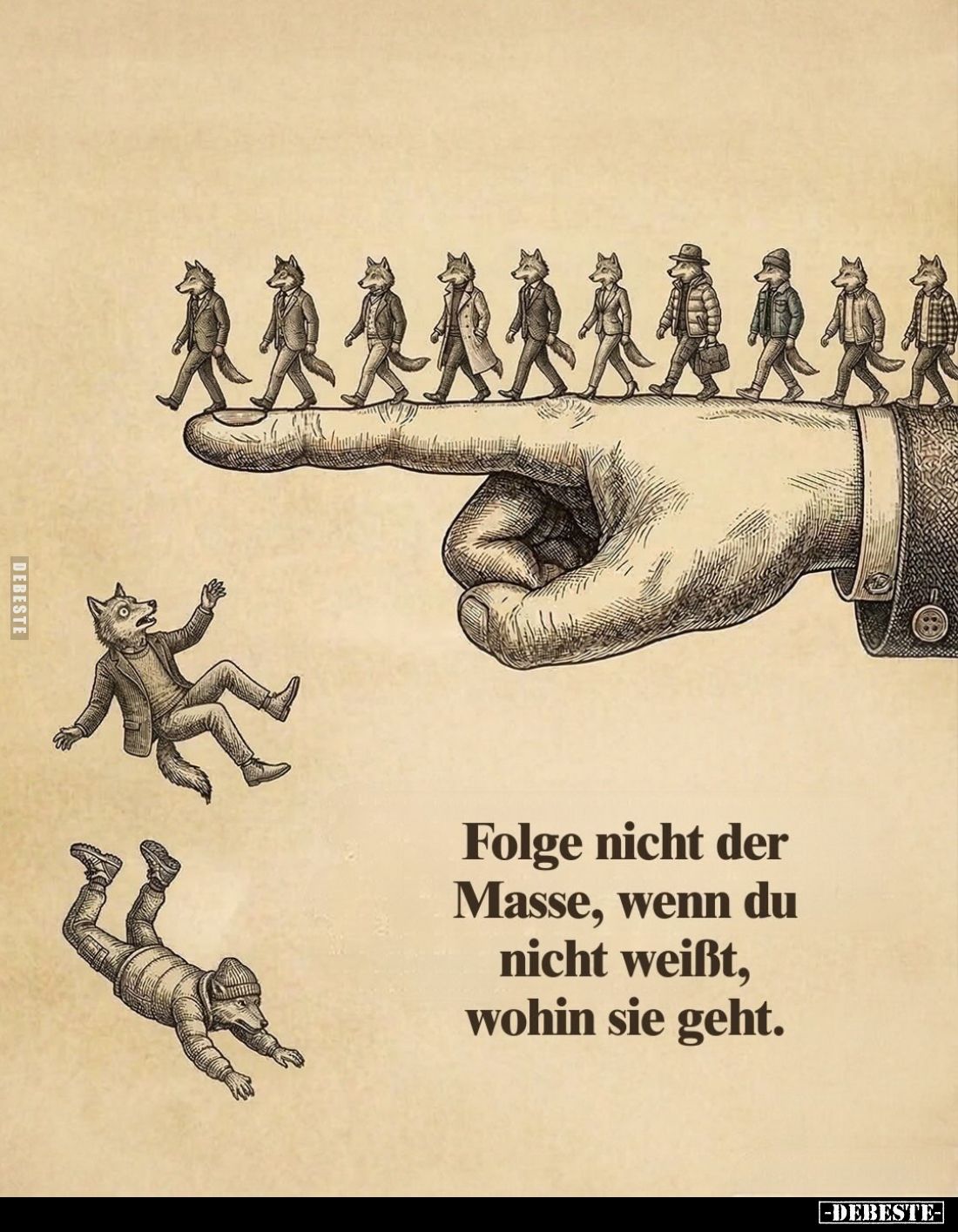 Folge nicht der Masse, wenn du nicht weißt, wohin sie.. - Lustige Bilder | DEBESTE.de