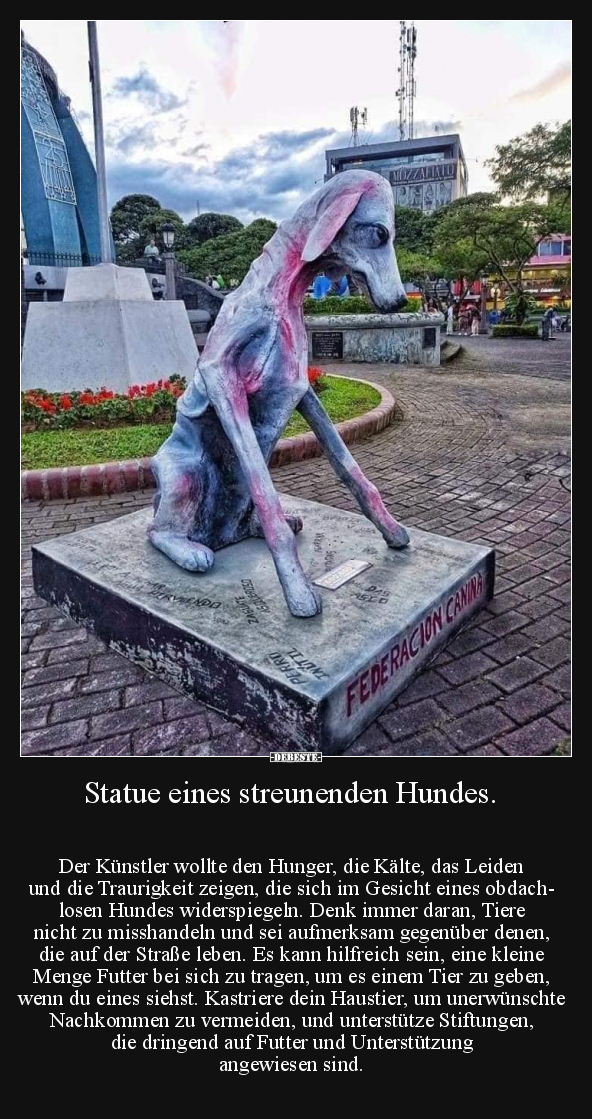 Statue eines streunenden Hundes.. - Lustige Bilder | DEBESTE.de