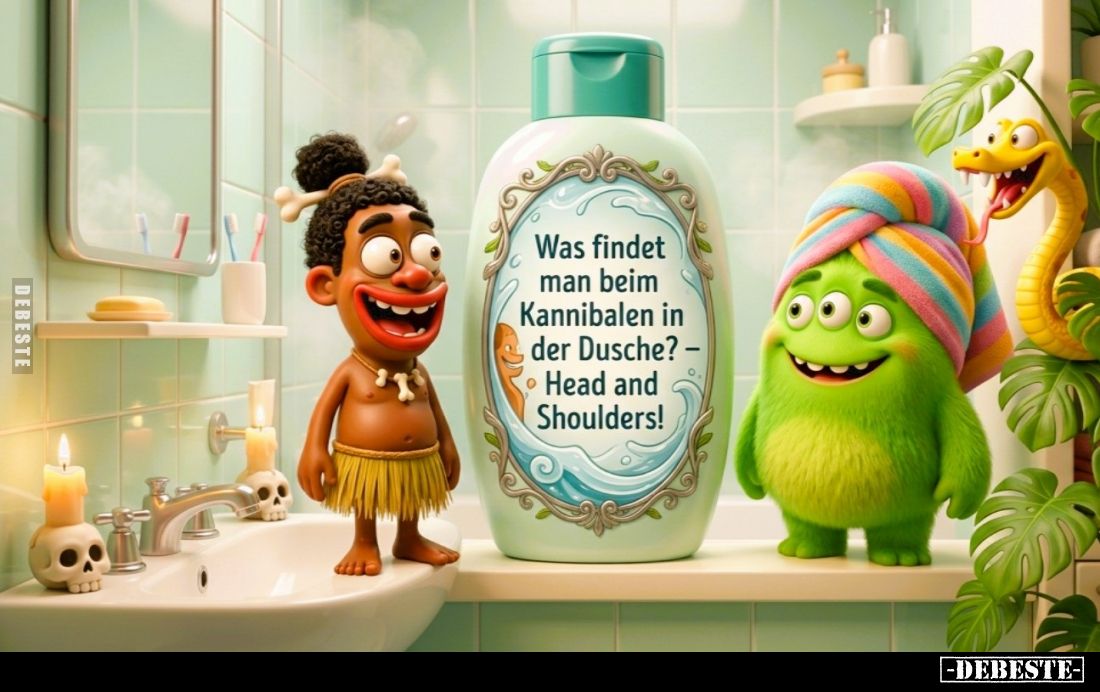 Was findet man beim Kannibalen in der Dusche? - Head and Shoulders!