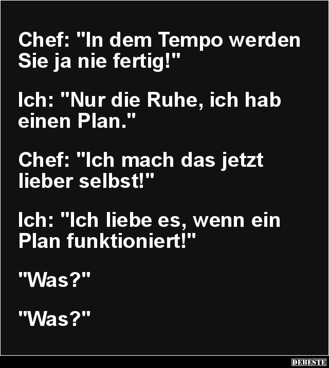 Chef: 'In dem Tempo werden Sie ja nie fertig!' - Lustige Bilder | DEBESTE.de