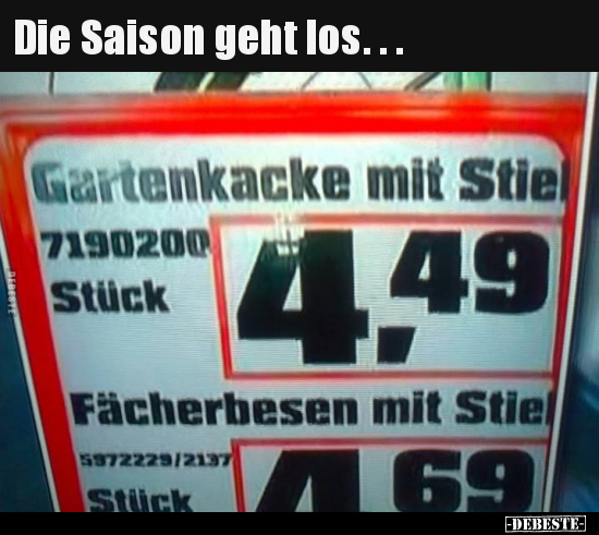 Die Saison geht los.....