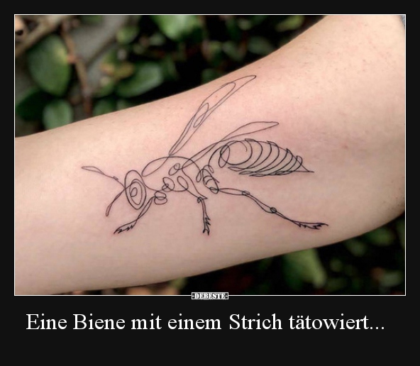 Eine Biene mit einem Strich tätowiert... - Lustige Bilder | DEBESTE.de
