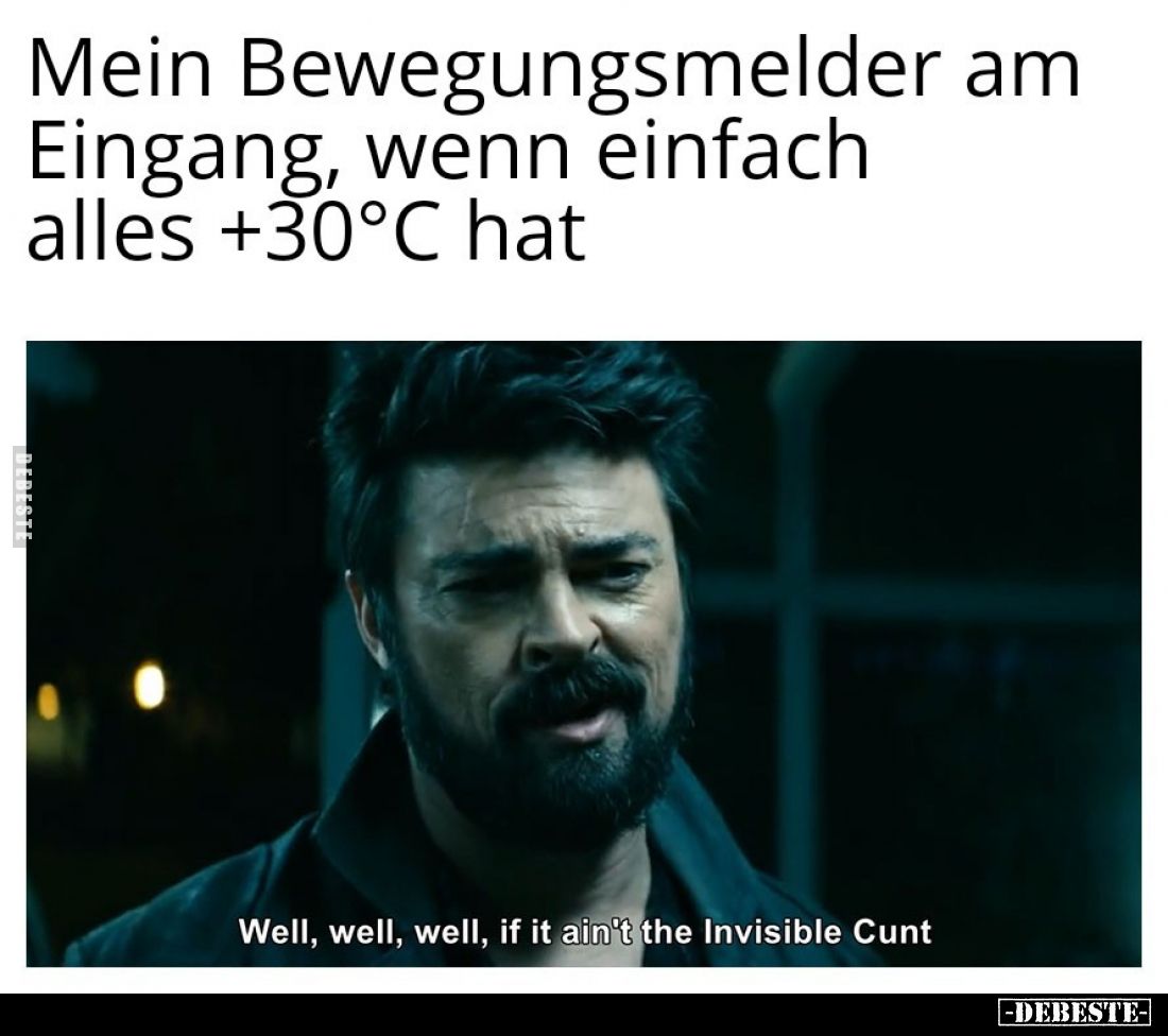 Mein Bewegungsmelder am Eingang, wenn einfach alles +30°C hat