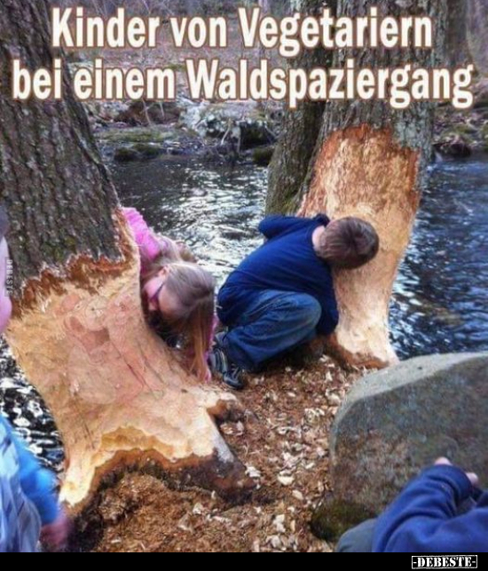 Kinder von Vegetariern bei einem Waldspaziergang.. - Lustige Bilder | DEBESTE.de