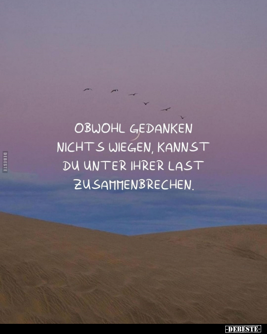 Obwohl Gedanken nichts wiegen.. - Lustige Bilder | DEBESTE.de