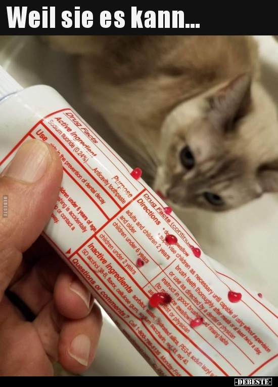 Weil sie es kann...