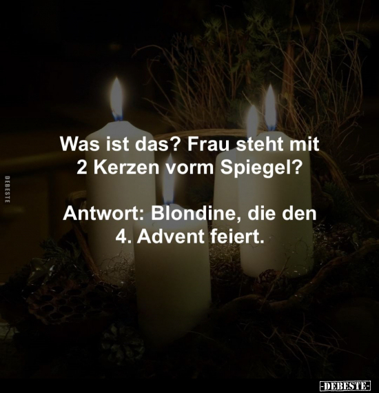Was ist das? Frau steht mit 2 Kerzen vorm.. - Lustige Bilder | DEBESTE.de