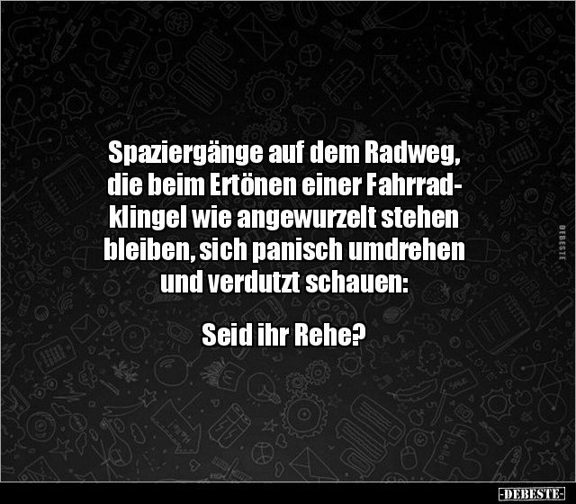 Spaziergänge auf dem Radweg, die beim Ertönen einer.. - Lustige Bilder | DEBESTE.de