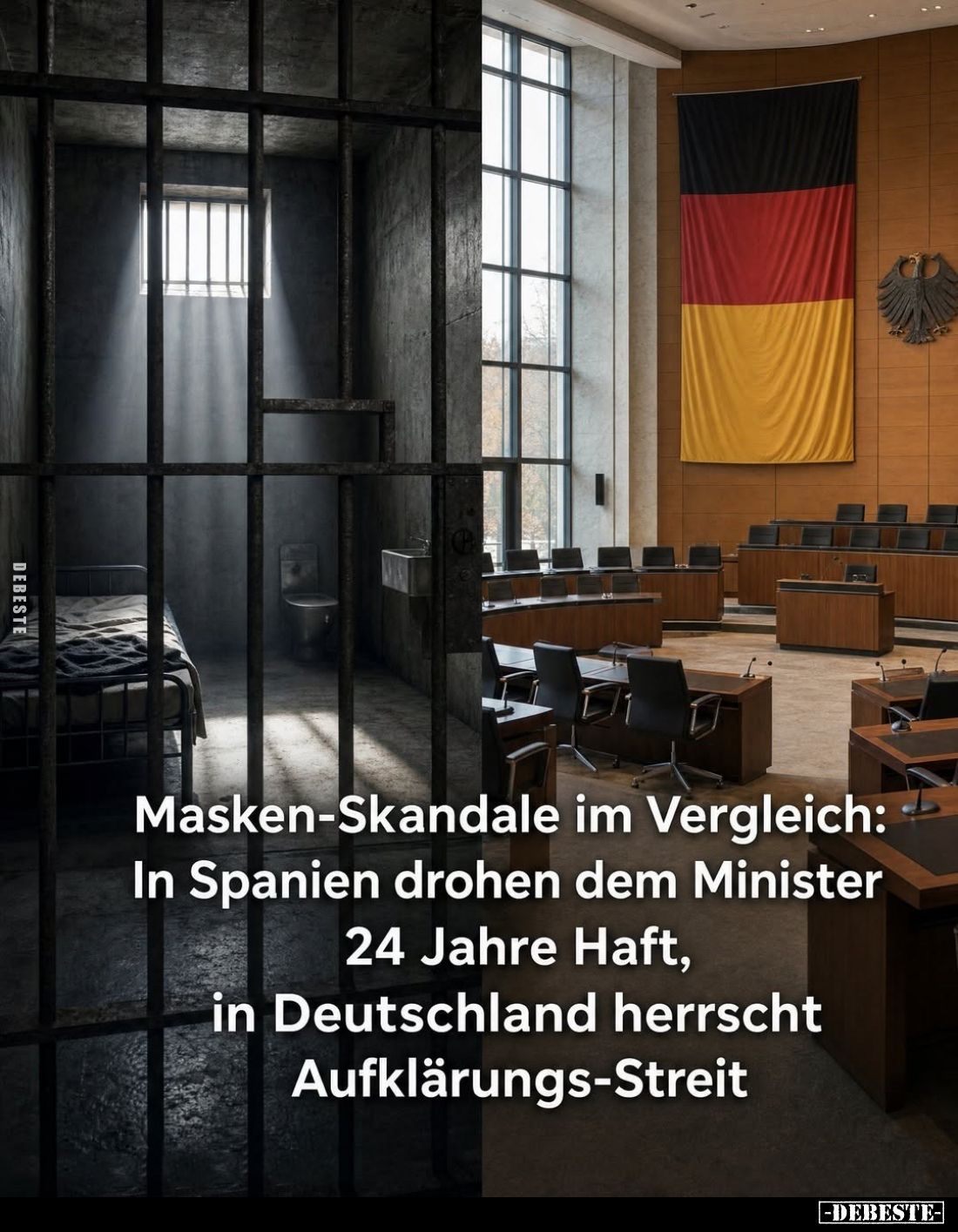 Masken-Skandale im Vergleich: In Spanien drohen dem Minister 24 Jahre Haft, in Deutschland herrscht Aufklärungs-Streit.