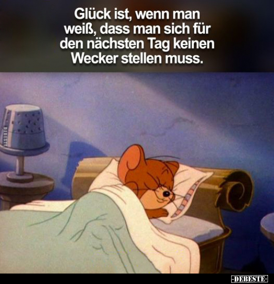 Glück ist, wenn man weiß dass man sich für den nächsten Tag.. - Lustige Bilder | DEBESTE.de