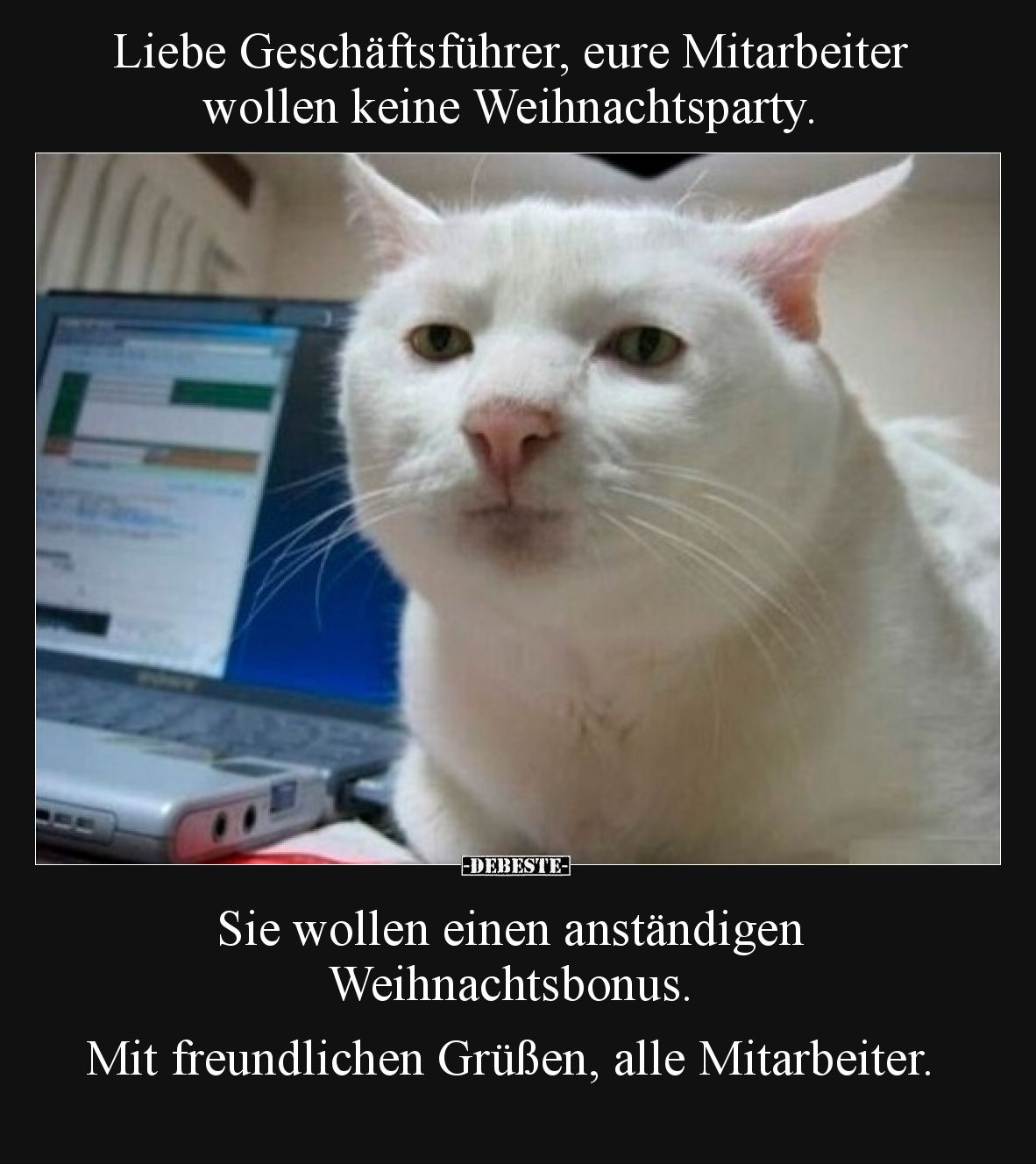Liebe Geschäftsführer, eure Mitarbeiter wollen keine Weihnachtsparty.
Sie wollen einen anständigen Weihnachtsbonus.
Mit ...