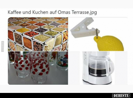Kaffee und Kuchen auf Omas Terrasse.. - Lustige Bilder | DEBESTE.de