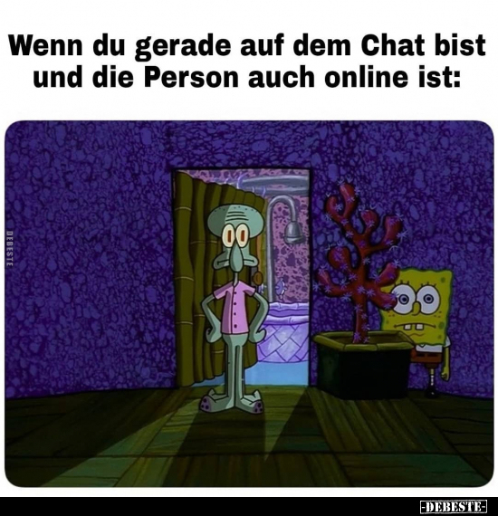 Wenn du gerade auf dem Chat bist und die Person auch online.. - Lustige Bilder | DEBESTE.de