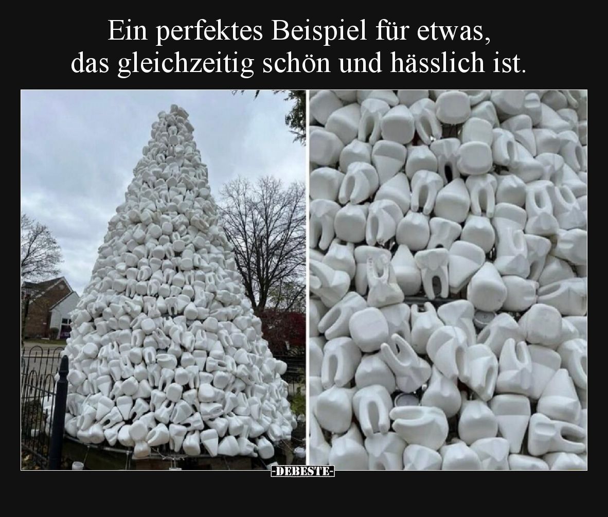 Ein perfektes Beispiel für etwas, das gleichzeitig schön und hässlich ist.