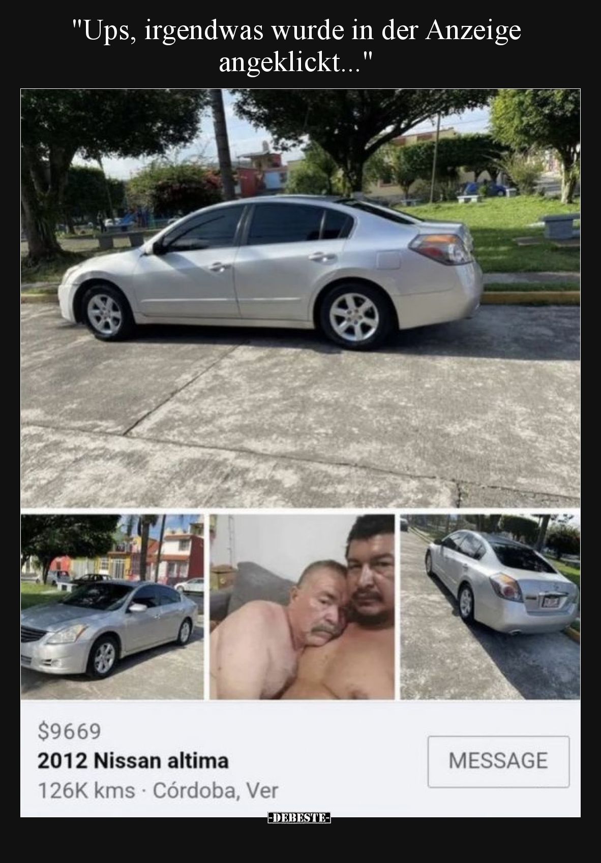 Ups, irgendwas wurde in der Anzeige angeklickt.