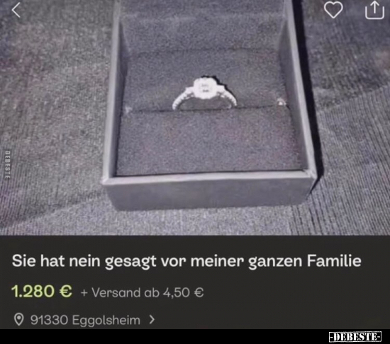 Sie hat nein gesagt vor meiner ganzen Familie.. - Lustige Bilder | DEBESTE.de