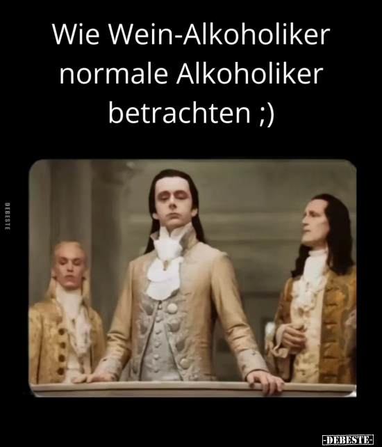 Wie Wein-Alkoholiker normale Alkoholiker betrachten ;).. - Lustige Bilder | DEBESTE.de