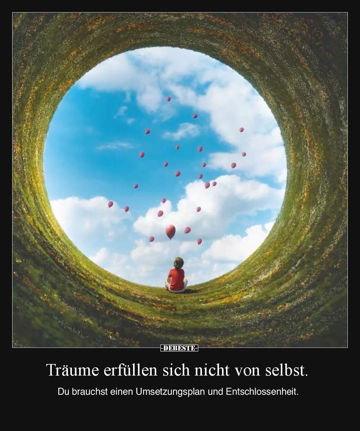 Träume erfüllen sich nicht von selbst.

Du brauchst einen Umsetzungsplan und Entschlossenheit.