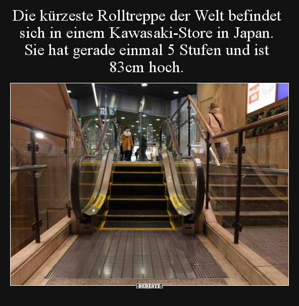 Die kürzeste Rolltreppe der Welt befindet sich in einem.. - Lustige Bilder | DEBESTE.de