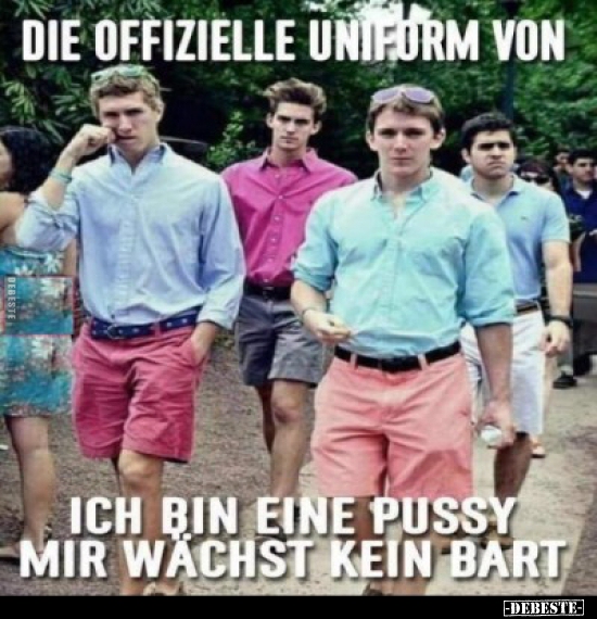 Die offizielle Uniform von ich bin eine Pussy mir wächst.. - Lustige Bilder | DEBESTE.de