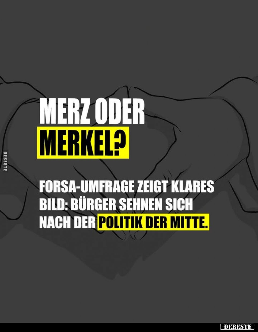 Merz oder Merkel?
Forsa-Umfrage zeigt klares Bild: Bürger sehnen sich nach der Politik der Mitte.