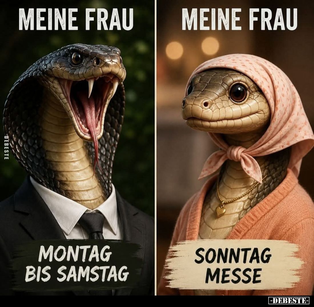 Meine Frau:
Montag bis Samstag / Sonntag Messe