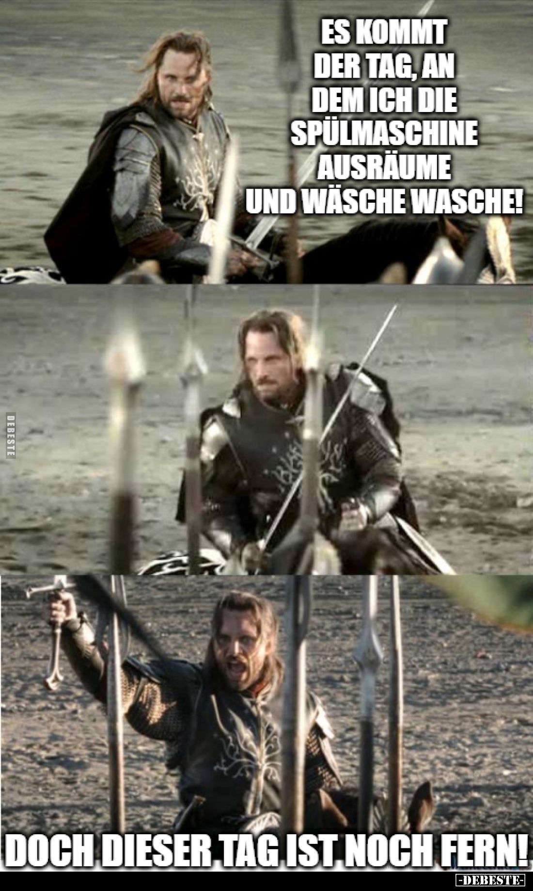 Es kommt der Tag, an dem ich die Spülmaschine ausräume und Wäsche wasche!
Doch dieser Tag ist noch fern!