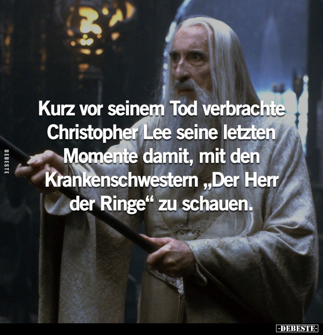 Kurz vor seinem Tod verbrachte Christopher Lee seine.. - Lustige Bilder | DEBESTE.de