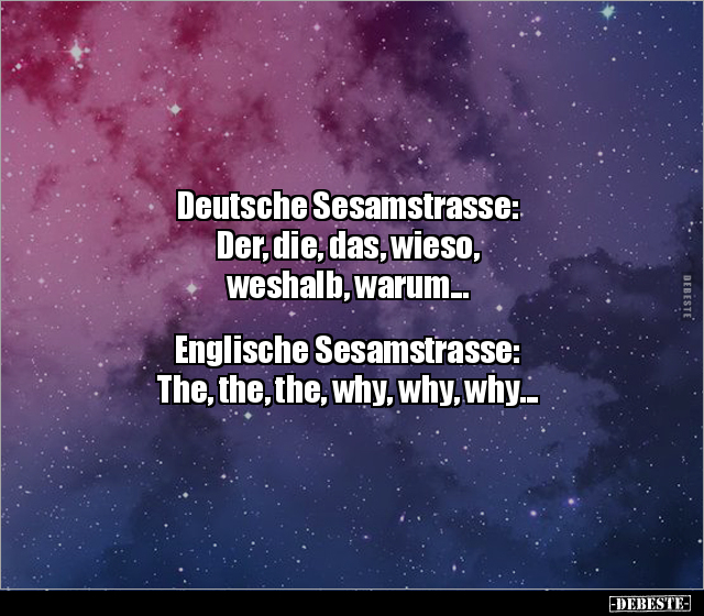 Deutsche Sesamstrasse: Der, die, das, wieso, weshalb.. - Lustige Bilder | DEBESTE.de