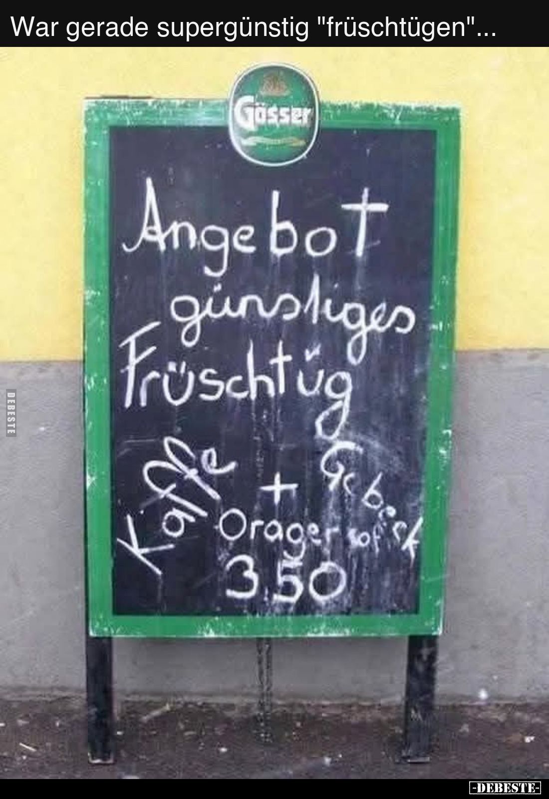 Angebot 
günstiges 
Früschtúg 
Kaffe + Gebeck