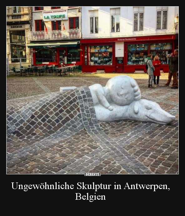 Ungewöhnliche Skulptur in Antwerpen, Belgien