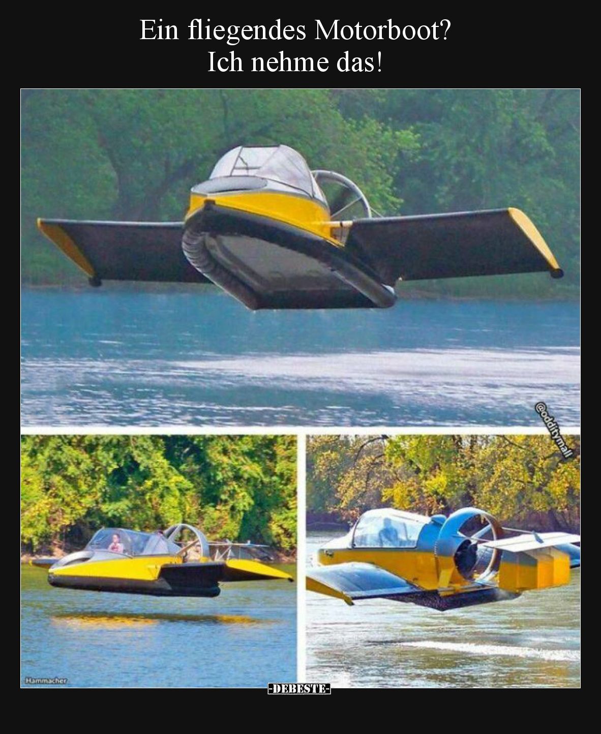 Ein fliegendes Motorboot? Ich nehme das!.. - Lustige Bilder | DEBESTE.de