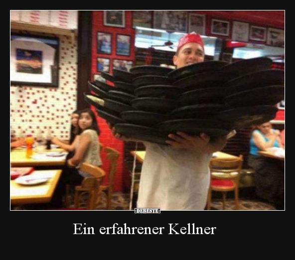 Ein erfahrener Kellner..