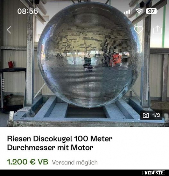 Riesen Discokugel 100 Meter Durchmesser mit Motor.. - Lustige Bilder | DEBESTE.de