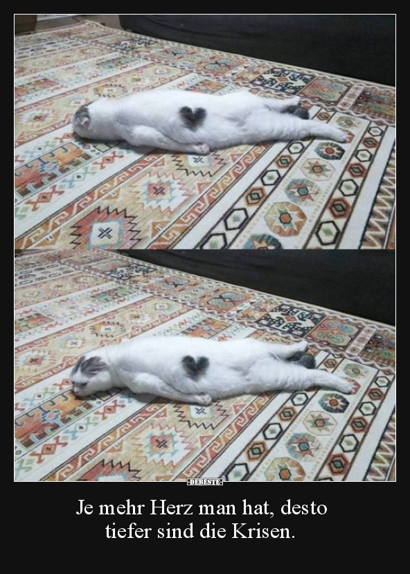 Je mehr Herz man hat, desto tiefer sind die Krisen...