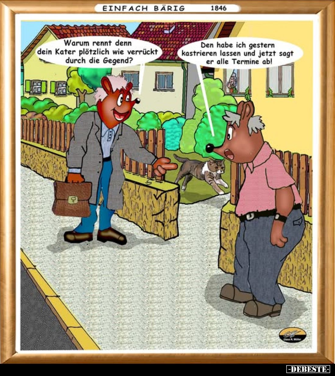 Warum rennt denn dein Kater plötzlich wie verrückt durch die Gegend?
Den habe ich gestern kastrieren lassen und jetzt sagt e...