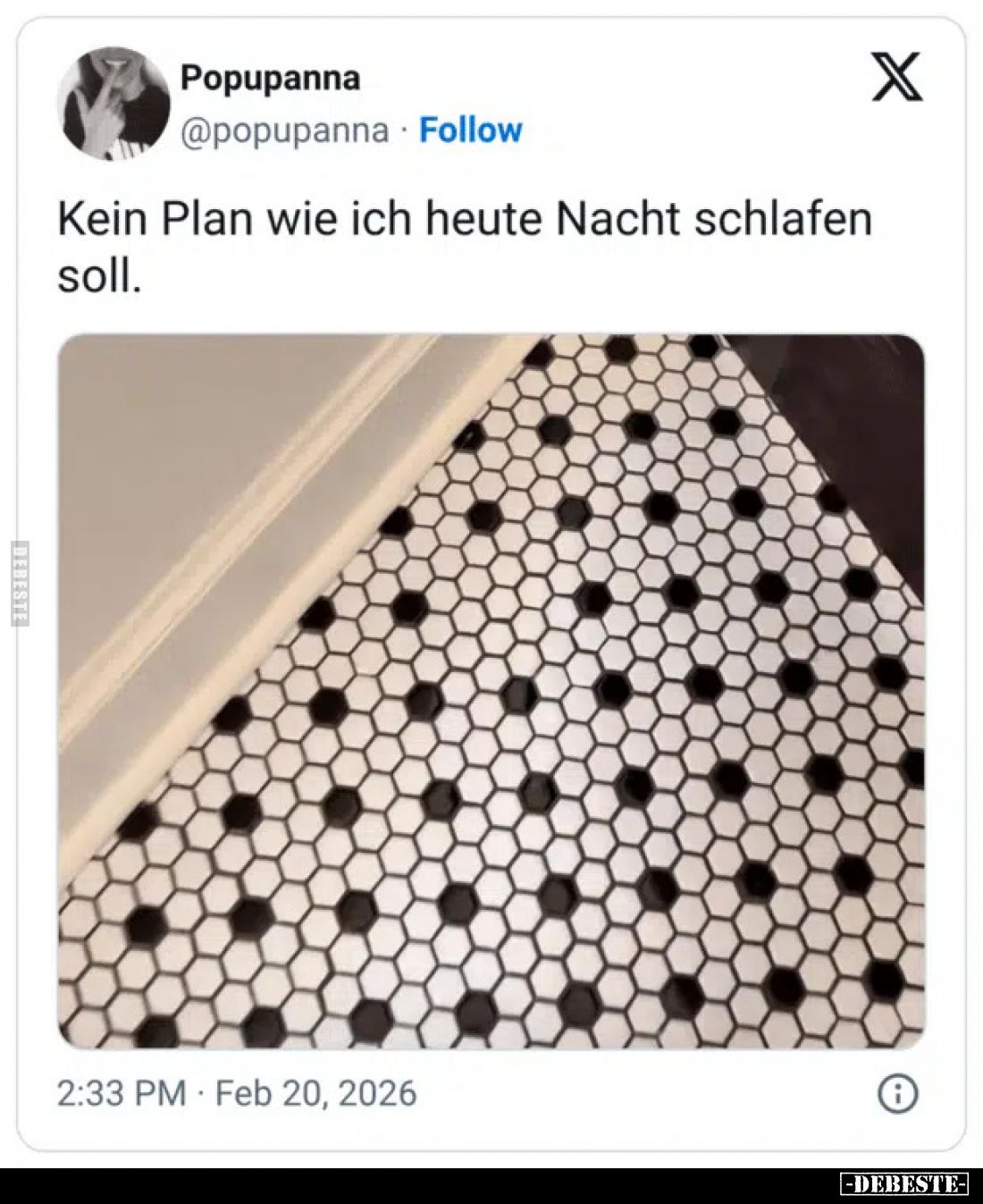 Kein Plan wie ich heute Nacht schlafen soll.