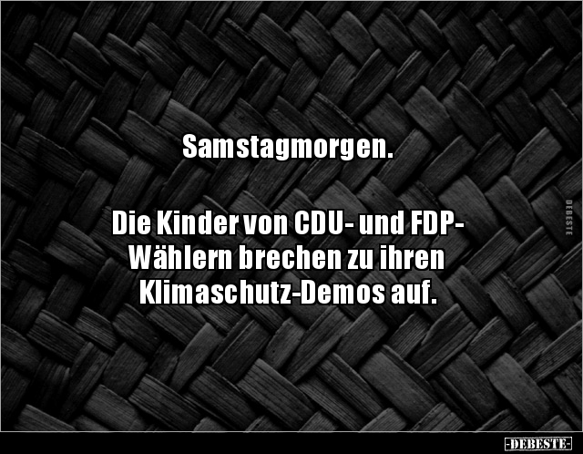 Samstagmorgen.  Die Kinder von CDU- und FDP- Wählern.. - Lustige Bilder | DEBESTE.de