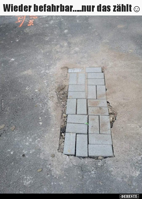 Wieder befahrbar…..nur das zählt☺..