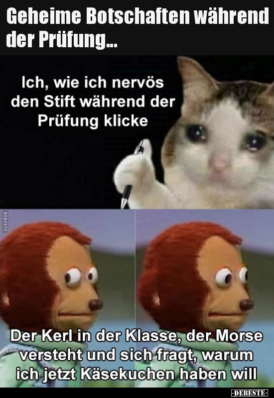 Geheime Botschaften während der Prüfung...