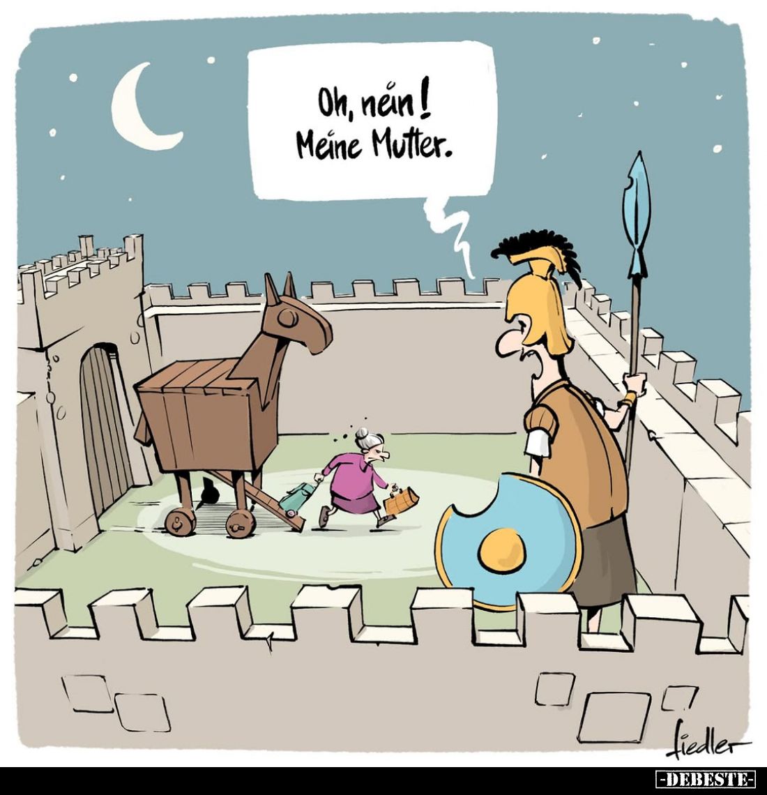 Oh, nein! Meine Mutter.