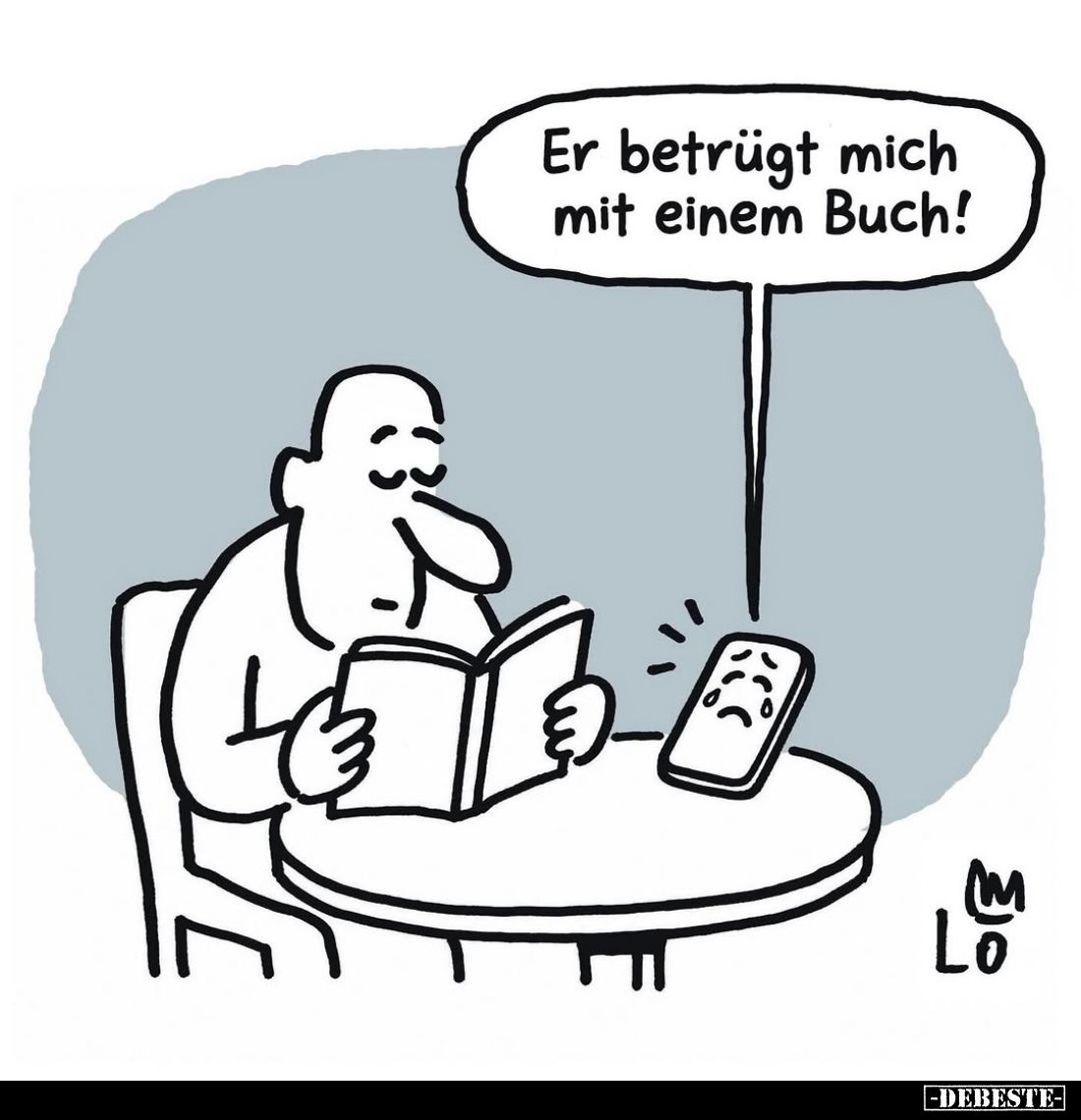 Er betrügt mich mit einem Buch!