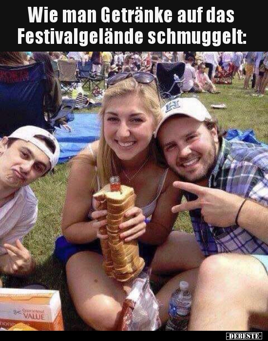 Wie man Getränke auf das Festivalgelände schmuggelt..