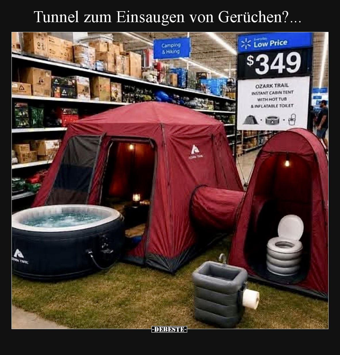 Tunnel zum Einsaugen von Gerüchen