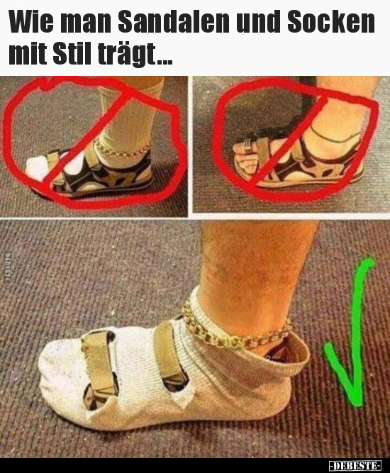 Wie man Sandalen und Socken mit Stil trägt... - Lustige Bilder | DEBESTE.de