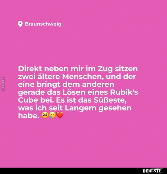 Direkt neben mir im Zug sitzen zwei ältere Menschen.. - Lustige Bilder | DEBESTE.de