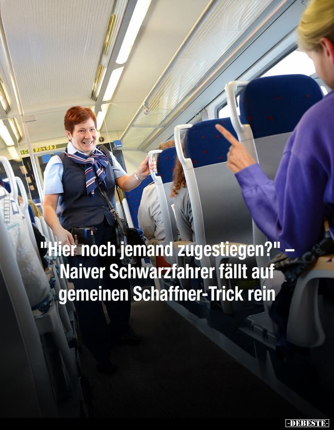 "Hier noch jemand zugestiegen?" - Naiver Schwarzfahrer fällt auf gemeinen Schaffner-Trick rein.