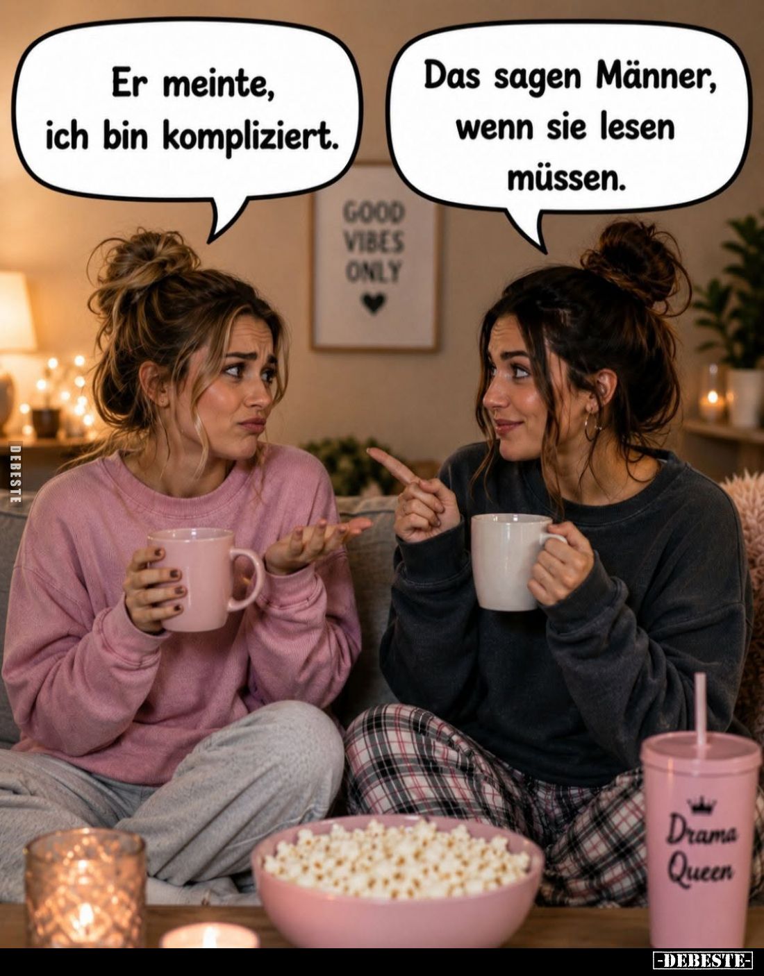 Er meinte, ich bin kompliziert. -
Das sagen Männer, wenn sie lesen müssen.